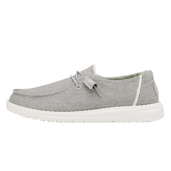 HEY DUDE WOMEN'S WENDY CHAMBRAY BRAID GREY SIZE 7 | WOMEN’S SHOES | WOMEN’S - Picture 1 of 2